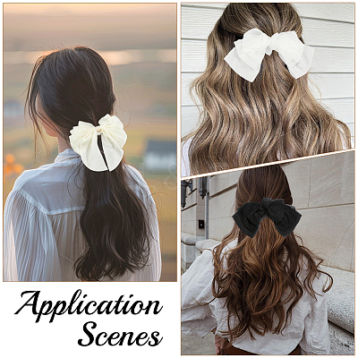 4Pcs 4 Styles Cloth Bowknot Alligator Hair Clips PHAR-SP0001-17A-1