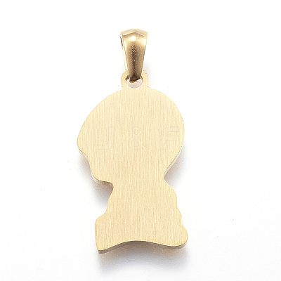 Ion Plating(IP) 304 Stainless Steel Pendants STAS-K162-024G-1