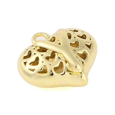 Hollow Brass Pendants for Valentine's Day KK-M289-03Y-G-1