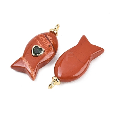 Natural Red Jasper Pendants G-Z134-06G-06-1