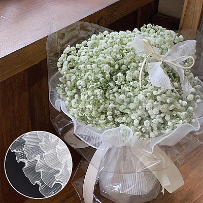 Polyester Flower Bouquet Wrapping Mesh Paper DIY-WH0542-37B-1