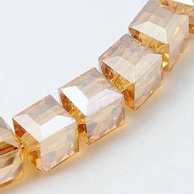 Electorplated Glass Beads EGLA-E006-3H-1