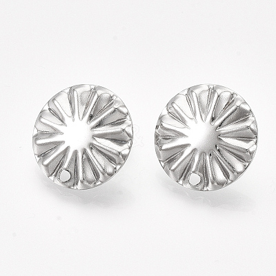 Non-Tarnish 304 Stainless Steel Stud Earring Findings X-STAS-S079-48B-1