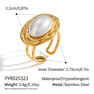 304 Stainless Steel Cuff Open Rings for Women DM4444-1