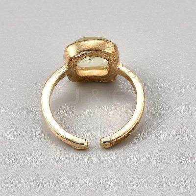 Alloy & Resin Adjustable Cuff Rings for Women RJEW-WH0002-39A-1
