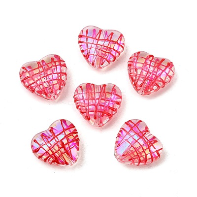 Transparent Glass Enamel Beads GLAA-S388-01D-1