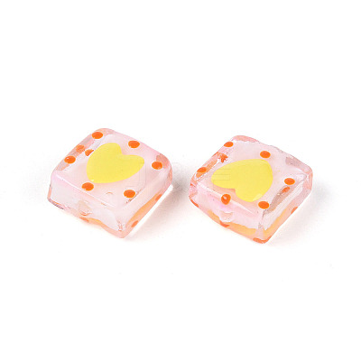 Handmade Spray Painted Lampwork Beads LAMP-N035-02I-1