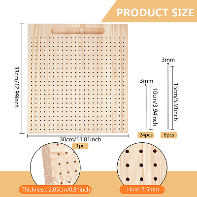 Rectangle Wood Crochet Blocking Board DIY-BC0013-51D-1