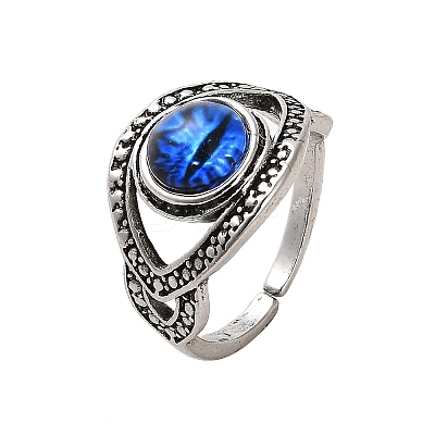 Alloy Open Cuff Rings RJEW-R140-02A-AS-1