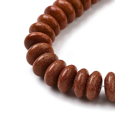 Synthetic Goldstone Beads Strands G-L621-A01-8x4mm-1