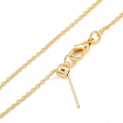1mm Rack Plating Brass Cable Chain Adjustable Slider Necklaces for Women Men MAK-L044-55G-1