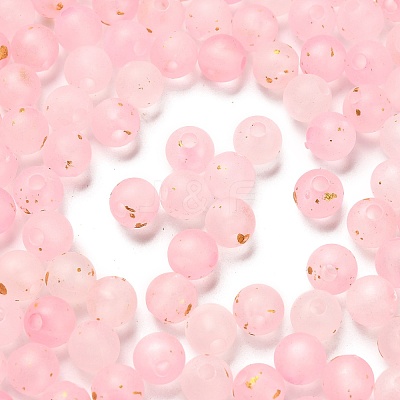 Frosted Transparent Acrylic Beads OACR-F013-13B-1