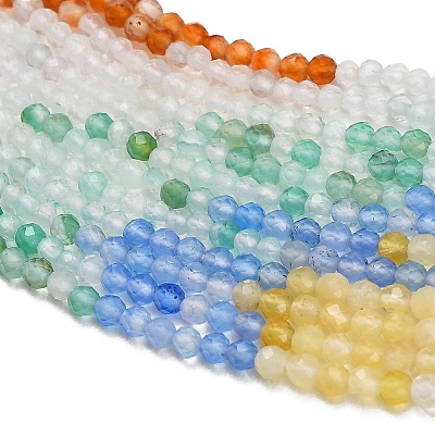 Gradient Color Natural Agate Beads Strands GG-CBA4399-A04-01A-1