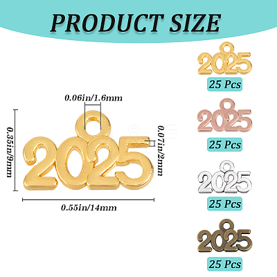 100Pcs 4 Colors Alloy Pendants FIND-SP0002-36-1