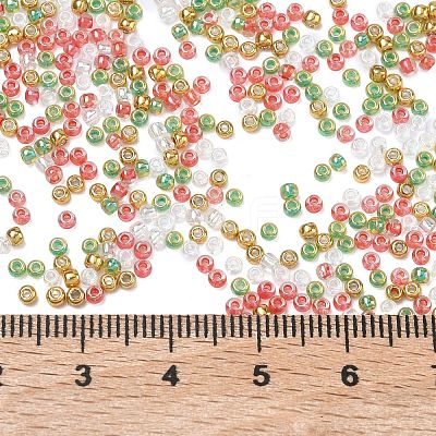 4 Colors 11/0 Christmas TOHO Round Seed Beads SEED-X0058-29-1