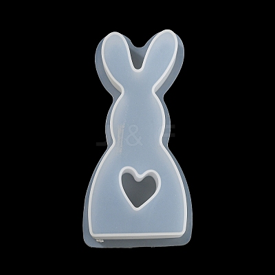 Rabbit Shape DIY Display Decoration Silhouette Silicone Molds DIY-K073-08C-1