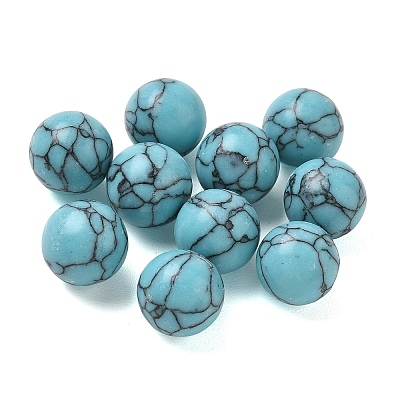 Dyed Synthetic Turquoise Sphere Beads GG-CBA391B-02D-02-1