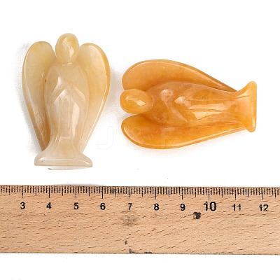 Natural Topaz Jade Carved Angel Figurines G-O200-03J-10-1