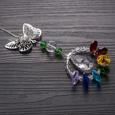Crystal Teardrop Glass Suncatchers Prisms Pendant Decorations BUER-PW0001-136-1