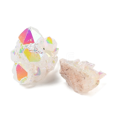 Electroplated Natural Druzy Quartz Crystal Cluster Ornaments LS-RABO-PW0001-179A-1