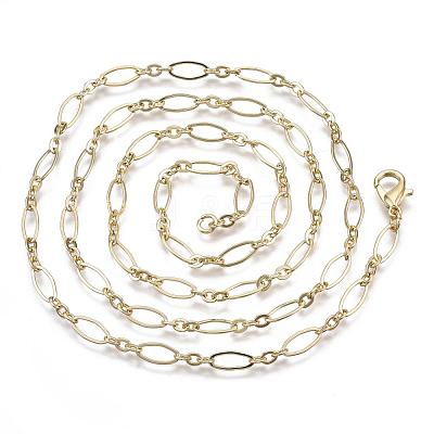 Brass Cable Chains Necklace Making MAK-S072-16B-KC-1
