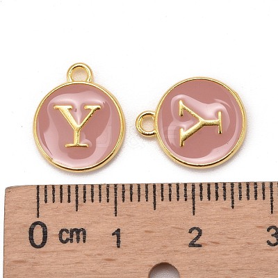 Golden Plated Alloy Enamel Charms X-ENAM-S118-07Y-1