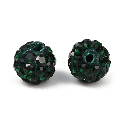 Polymer Clay Rhinestone Beads RB-H284-6MM-Half-205-1