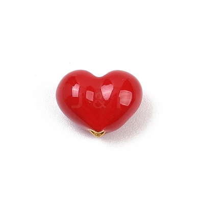Brass Enamel Beads KK-G541-01F-1