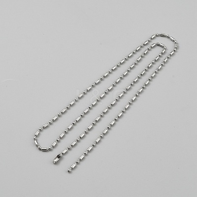 Stainless Steel Ball Chain Necklaces for Men Women NJEW-WH0002-159-1
