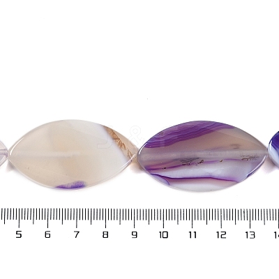 Natural Purple Banded Agate Beads Strands G-C141-A01-01-1