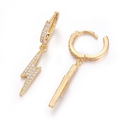 Brass Leverback Earrings EJEW-E234-02G-1