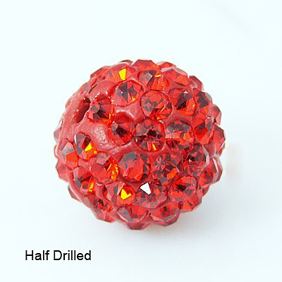 Polymer Clay Rhinestone Beads X-RB-H258-HD8mm-227-1