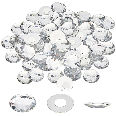 100Pcs Acrylic Rhinestone Cabochons TACR-CY0001-01B-1