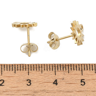Ion Plating(IP) 304 Stainless Steel Stud Earring Findings STAS-I206-01G-1