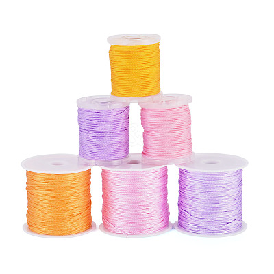 6Rolls 6 Colors Nylon Braided Cord NWIR-TA0001-46B-1