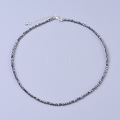 Natural & Synthetic Mixed Gemstone Beaded Necklaces NJEW-K114-B-AM-1