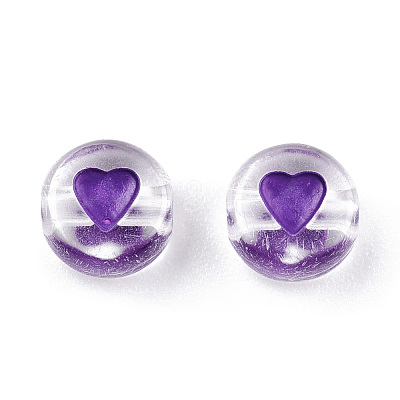 Transparent Acrylic Enamel Beads MACR-N008-60E-1