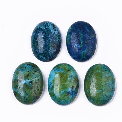Natural Sesame Jasper/Kiwi Jasper Cabochons G-T062-18-1