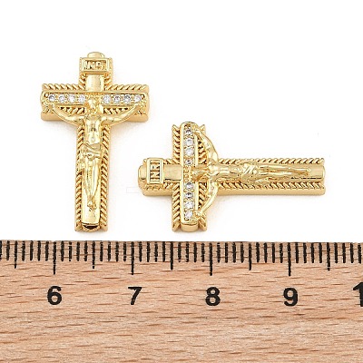 Easter Brass Micro Pave Clear Cubic Zirconia Pendants CU-CBADC6C-10G-02-1