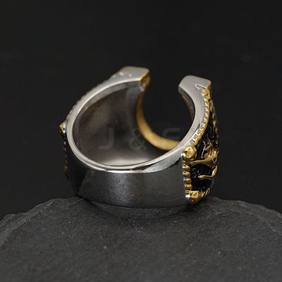 304 Stainless Steel Micro Pave Cubic Zirconia Finger Rings FS-WG5ACE0-01-1