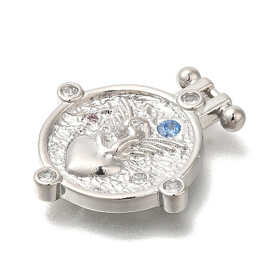 Brass Micro Pave Cubic Zirconia Pendants KK-H507-01P-1