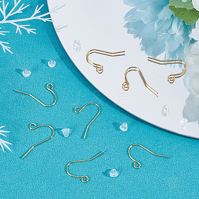 100Pcs 304 Stainless Steel Earring Hooks STAS-BBC0008-78A-1