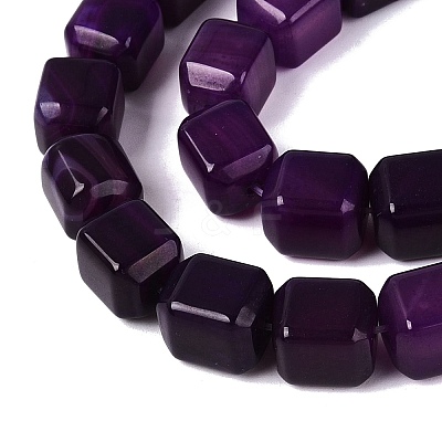 Natural Purple Agate Beads Strands G-Q608-10D-1