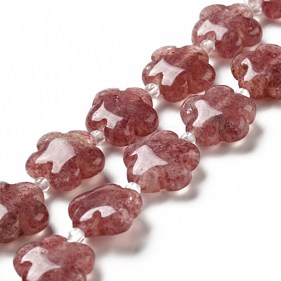 Natural Strawberry Quartz Beads Strands G-D475-02G-1