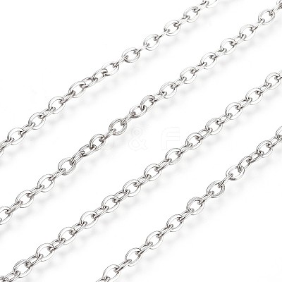 Tarnish Resistant 304 Stainless Steel Cable Chains CHS-L024-018P-1