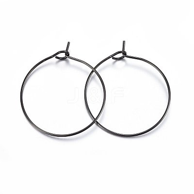304 Stainless Steel Hoop Earring Settings X-STAS-H467-01B-25MM-1