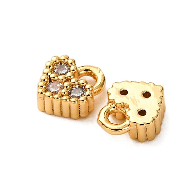 Brass Micro Pave Cubic Zirconia Pendants KK-A274-25G-1