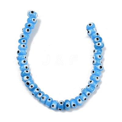 Handmade Evil Eye Lampwork Beads Strands LAMP-A007-02A-03-1
