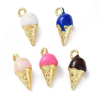 Rack Plating Alloy Enamel Charms PALLOY-Q458-11G-1