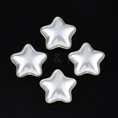 ABS Plastic Imitation Pearl Beads X-OACR-N008-157-1